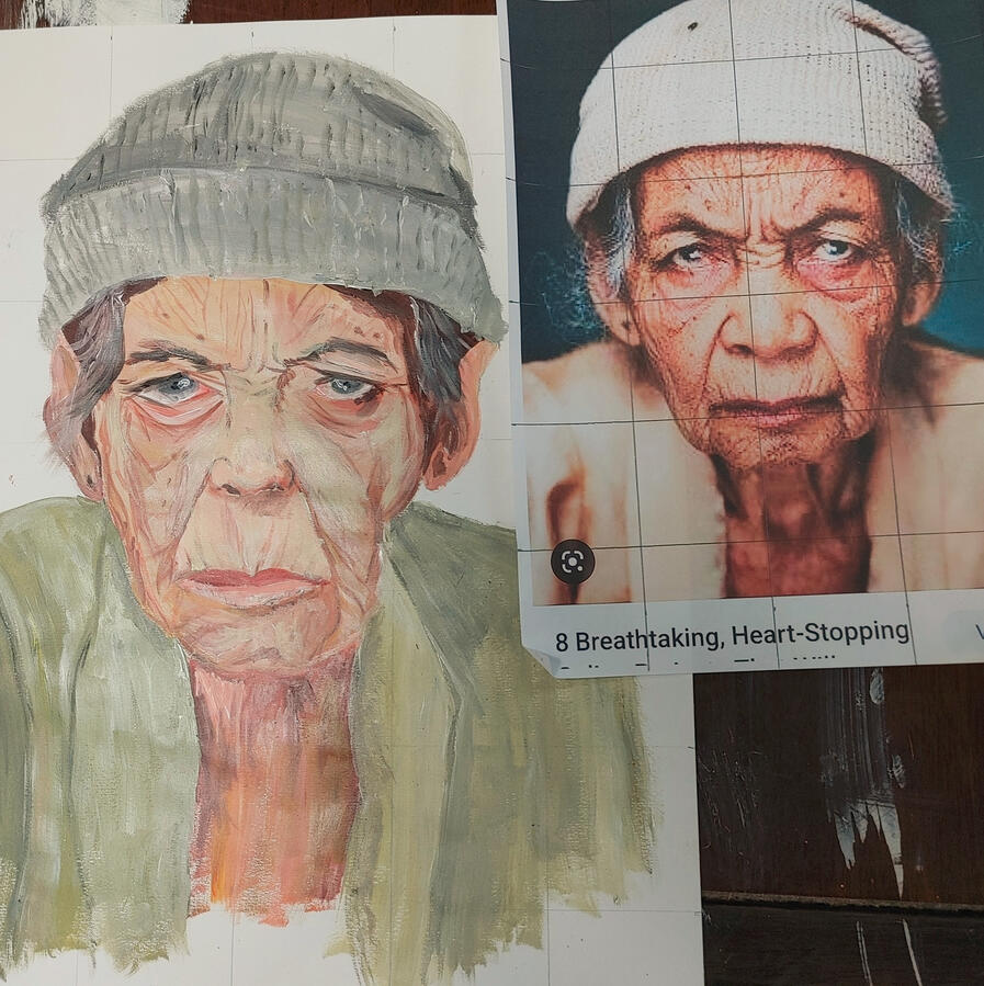 Portrait of old lady